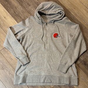 Gray Cleveland browns Zip-Up Hoodie size XL